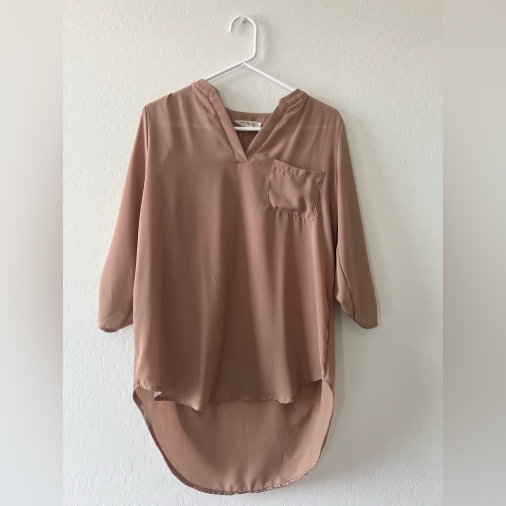 Cuffed-Sleeve Blouse